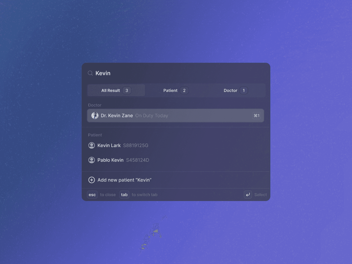 Command + K in Swift UI Style